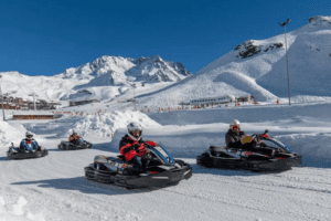 ice karting winter activities for a ski trip