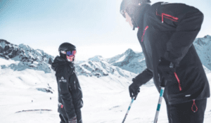 Expert skiing in Les Arcs